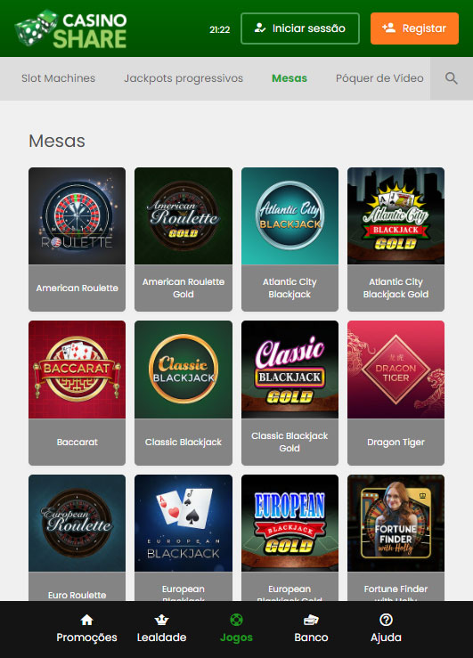 Casino Share Aplicativo iPad