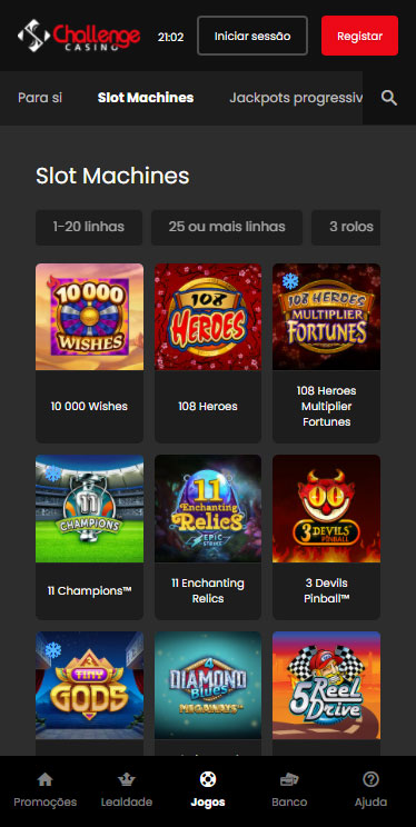 Challenge Casino Aplicativo Android