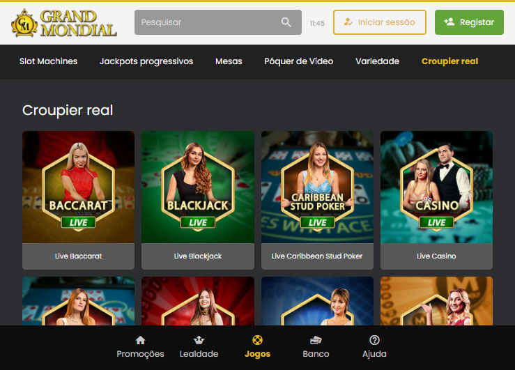 Grand Mondial Casino Aplicativo Tablet