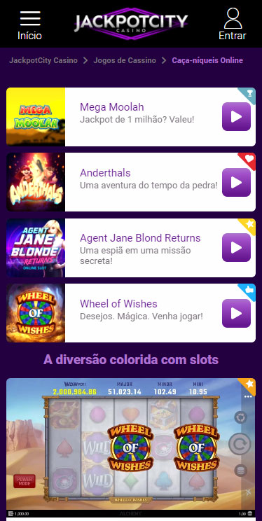 JackpotCity Casino Aplicativo Android