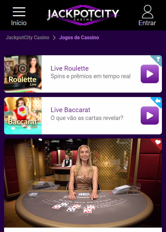 JackpotCity Casino Aplicativo iPad